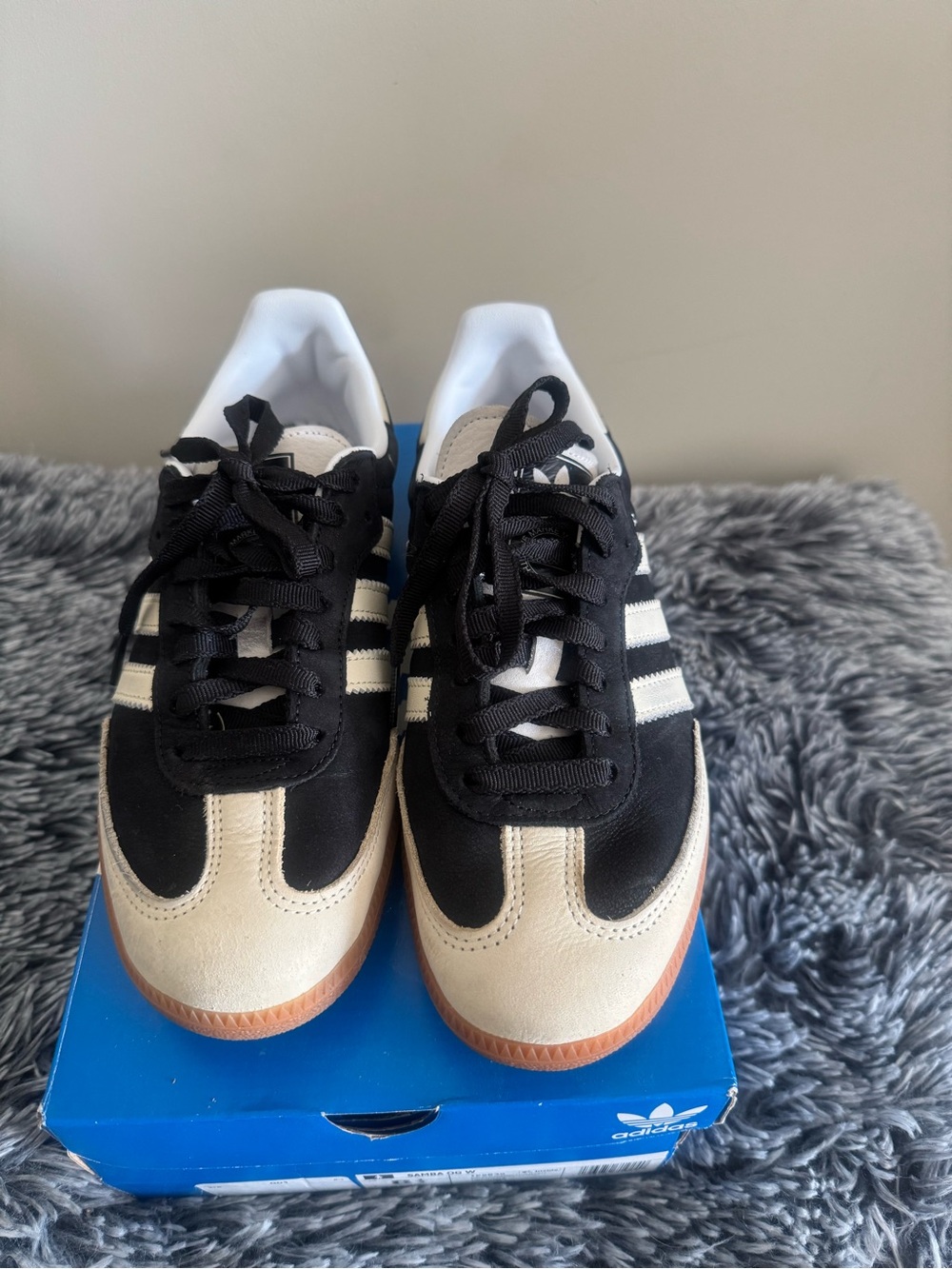 adidas Kids Black & Cream Court-Inspired Sneakers with Gum Outsole